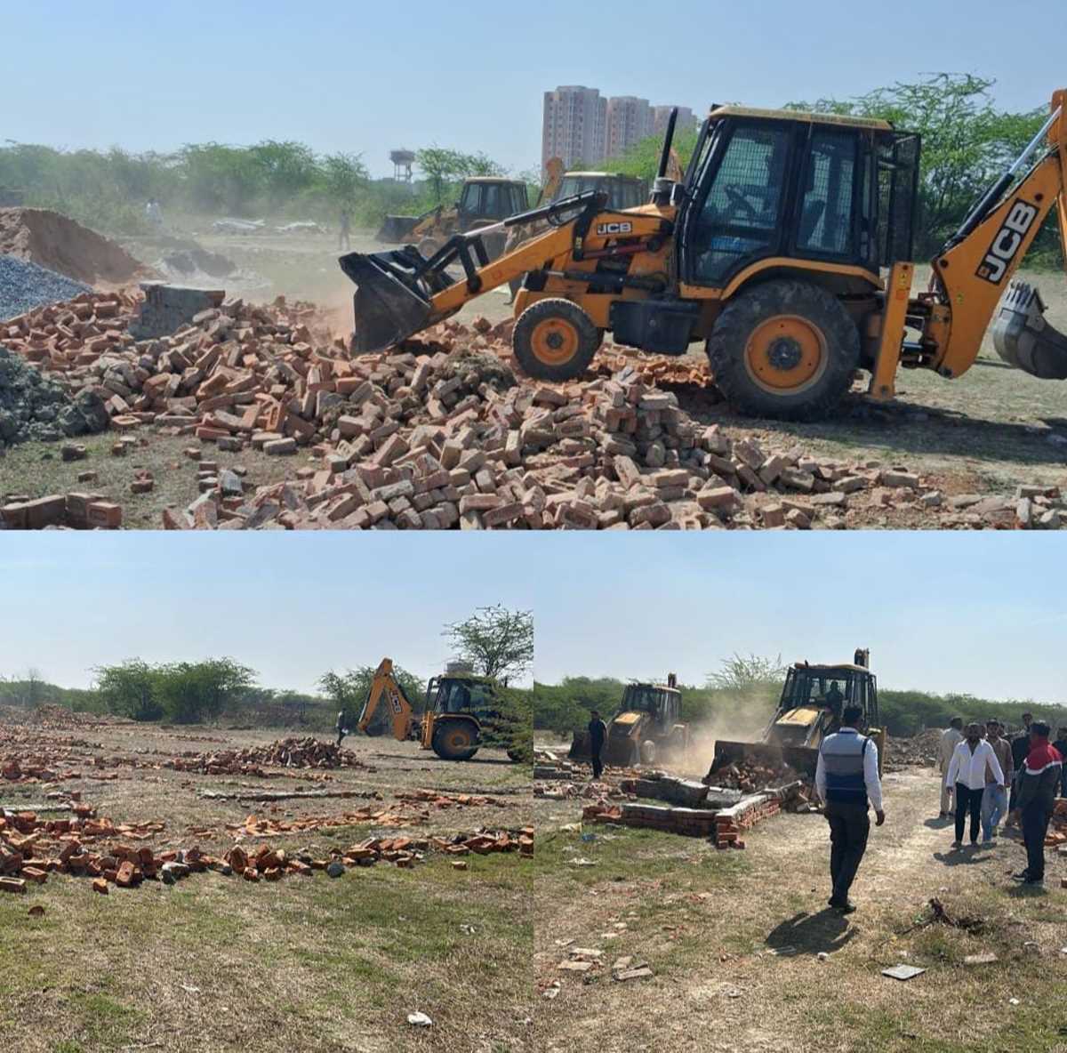 ग्रेनो प्राधिकरण का बड़ा एक्शन, 100 करोड़ की जमीन से हटाया अतिक्रमण